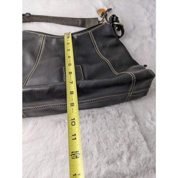 Dooney & Bourke Purse Hobo Black Leather Hobo Bag Soft Supple Heritage Preppy 90 - Picture 11 of 16